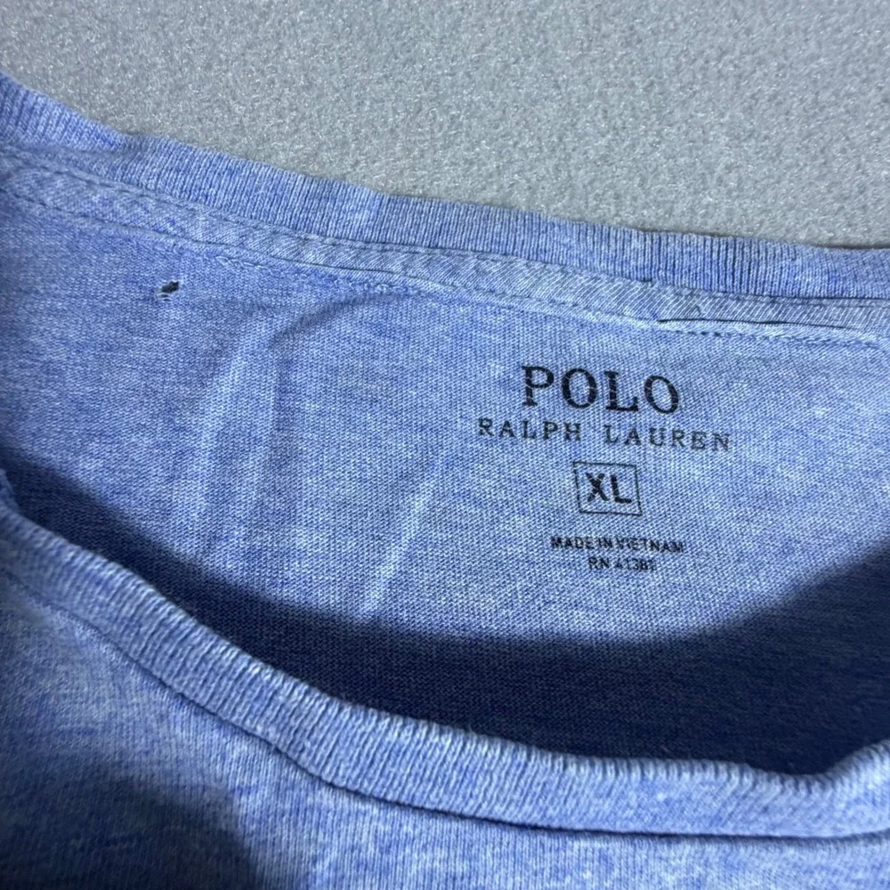 Polo Ralph Lauren Mens XL Blue Heather Short Sleeve Pocket T-Shirt Pony Logo